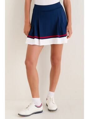 NWT Tuckernuck Americana 16 Inch Performance Jersey Park Golf Skirt Navy Medium
